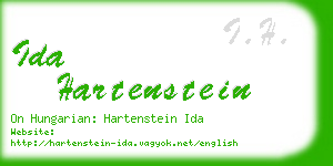 ida hartenstein business card